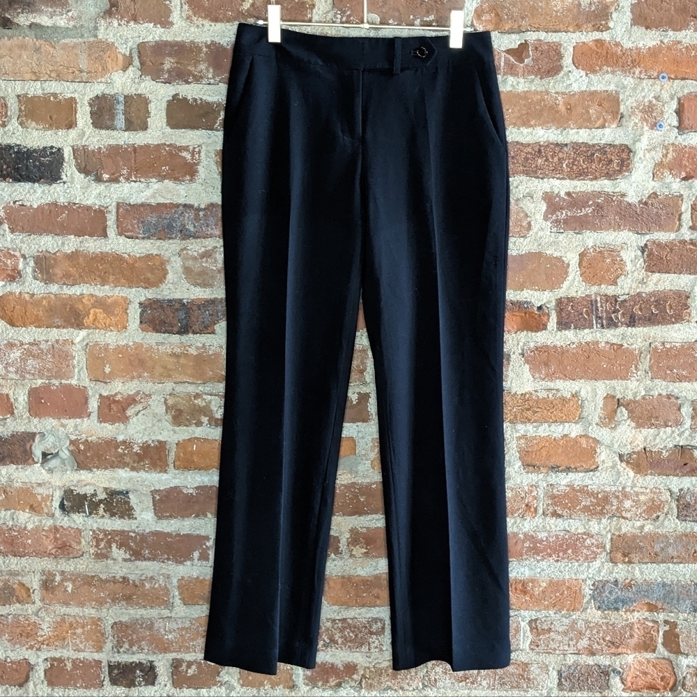 Calvin Klein Size 2P Black‎ Classic Fit Trouser Leg Slightly Flared Hem Pants